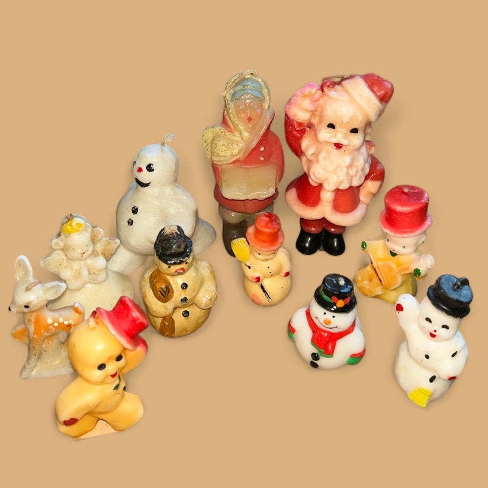 Vintage 1950’s Gurley/Mixed Makers Christmas Candles Unlit Deadstock Lot Of 11